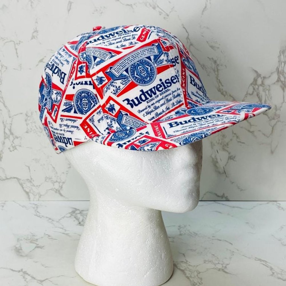 Vintage Budweiser Hat Snapback Allover Made in USA